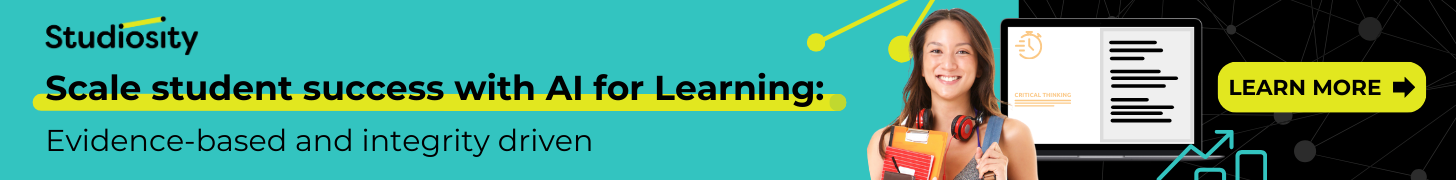 Studiosity: Scale student success with AI for Learning | Learn more »